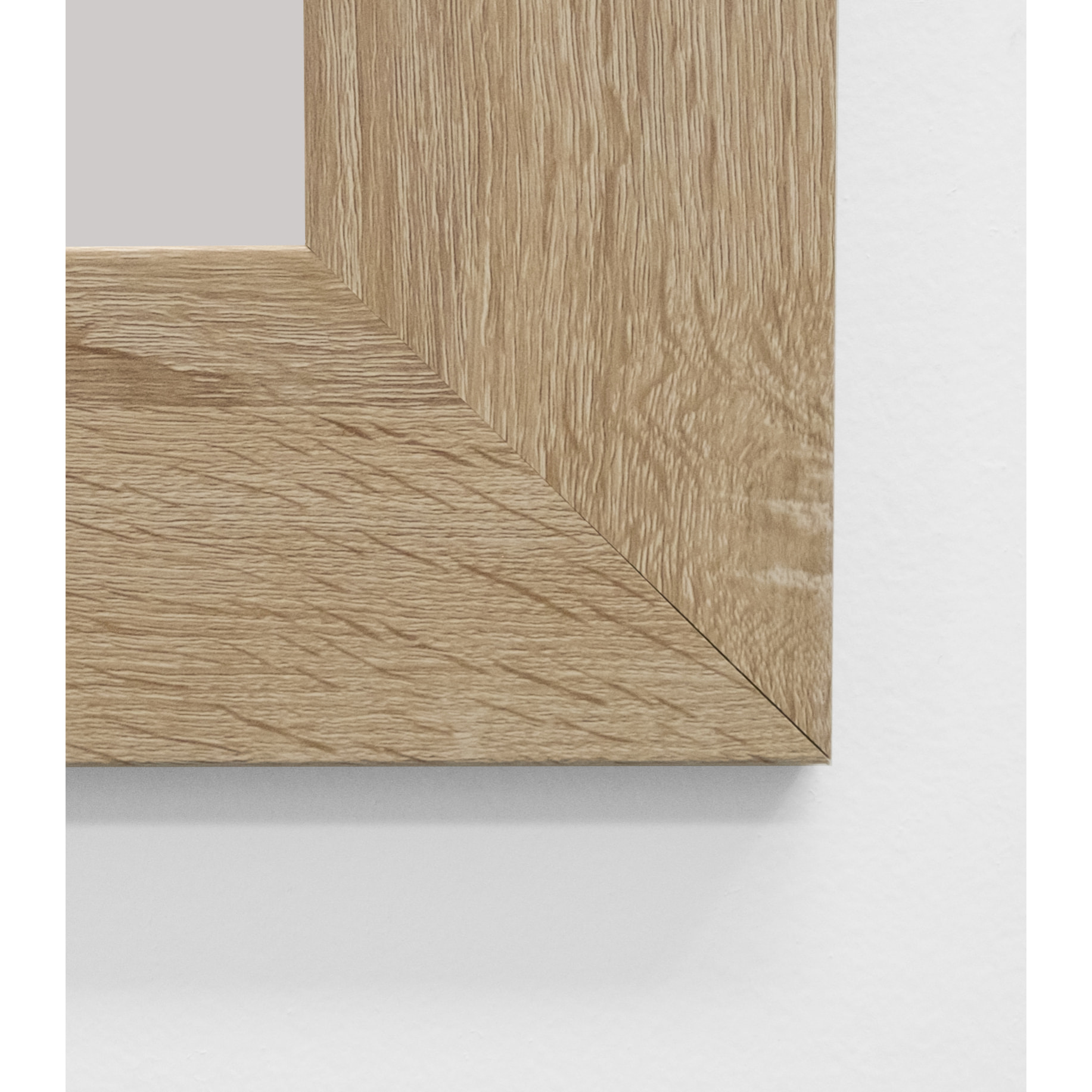 Miroir effet bois de chêne foncé en différentes tailles