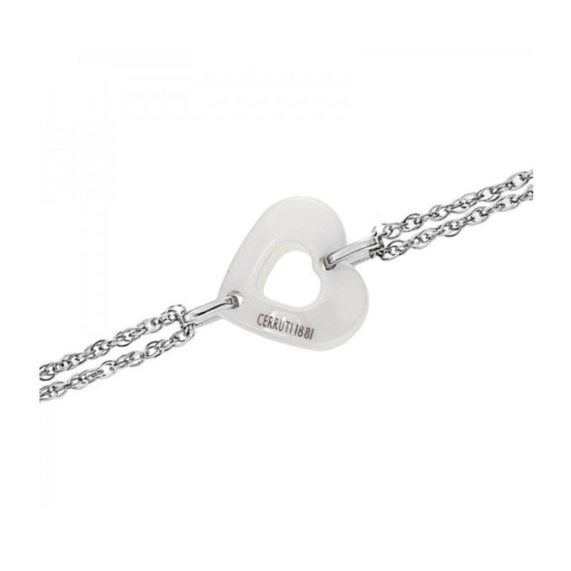 Bracciale CERRUTI 1881 Acciaio Ceramica Bianco