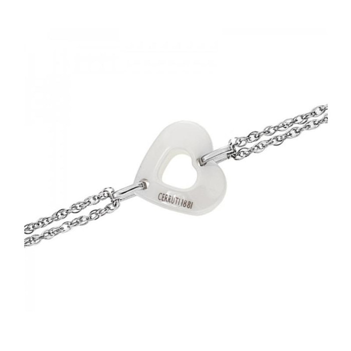 Bracciale CERRUTI 1881 Acciaio Ceramica Bianco