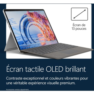 PC Hybride MICROSOFT SURFACE PRO 12e NOIR 13" Tactile OLED Snapdragon X Elite 16 Go RAM LPDDR5x SSD 1 To Copilot+PC