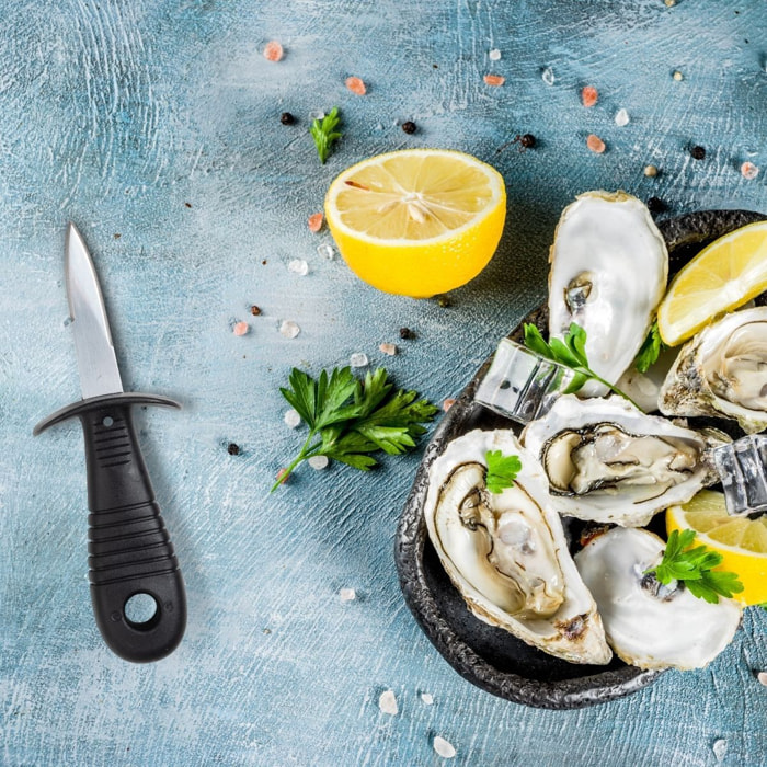 Couteau à huîtres inox 14 cm Fackelmann