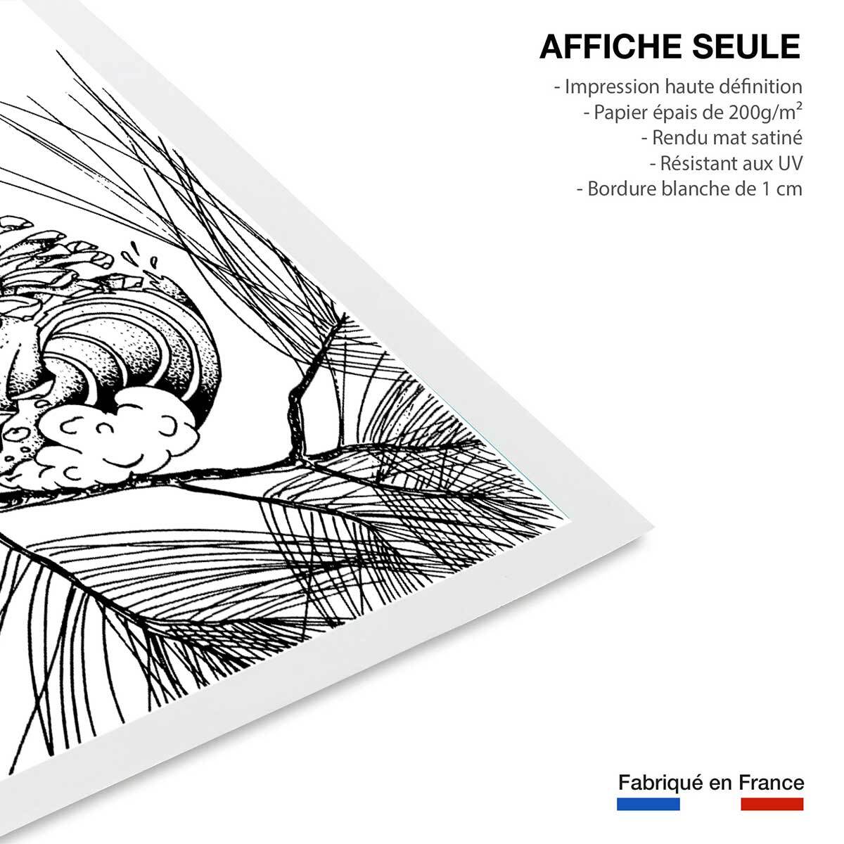 Poster pigne des landes Affiche seule