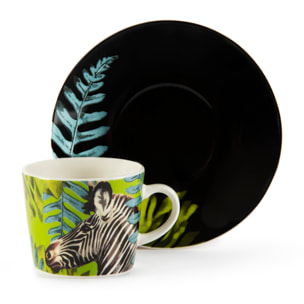 Set de 6 Tasses à Café avec Soucoupe Excelsa – Madagascar, New Bone China Multicolore