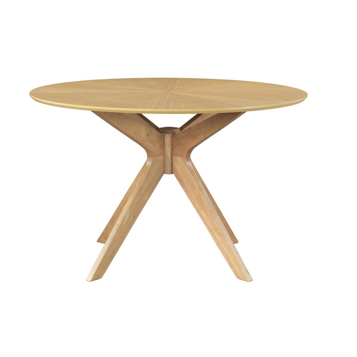 Table à manger design ronde chêne D120 cm DIELLI