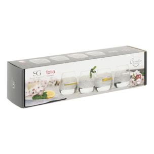 Lot de 4 gobelets bas Talia cristallin