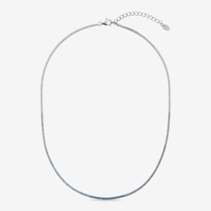 Collana Tennis con Cubic Zirconia Blu 1.5mm