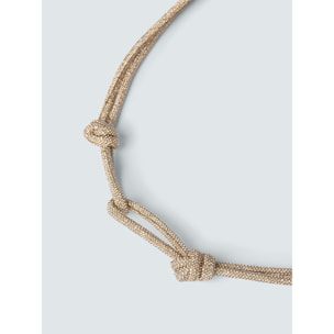 Fiorella Rubino - Cintura effetto cordoncino con nodi super luminosa - Oro