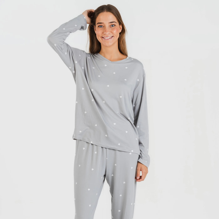 Pigiama lungo da donna soft choer