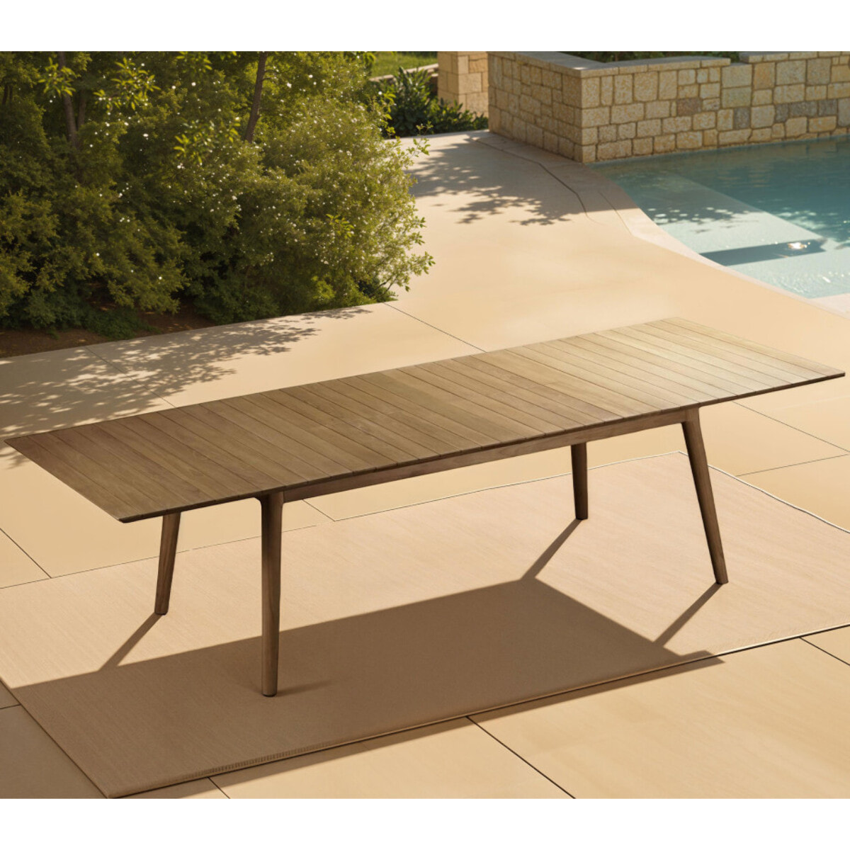 Ensemble table et chaises de jardin  - teck - TRIPOLINADO XL