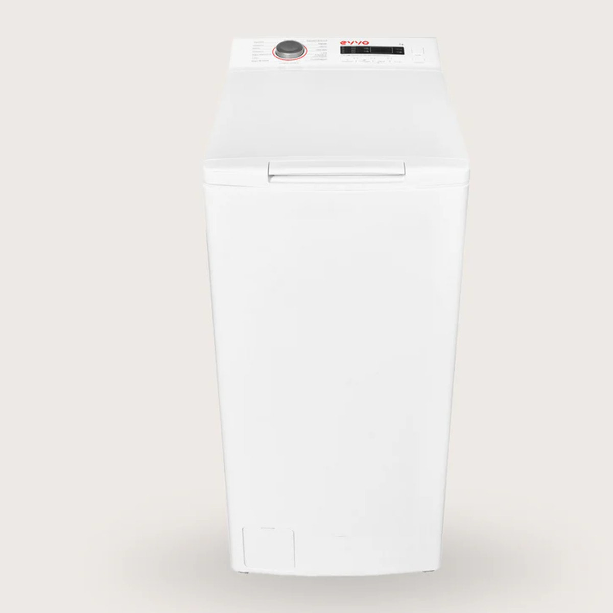 EVVO Lavadora 8 kg carga superior Wt8a, Clase energética A, 1250 rpm, 15 programas, Limpieza de tambor, Función ultraRápida