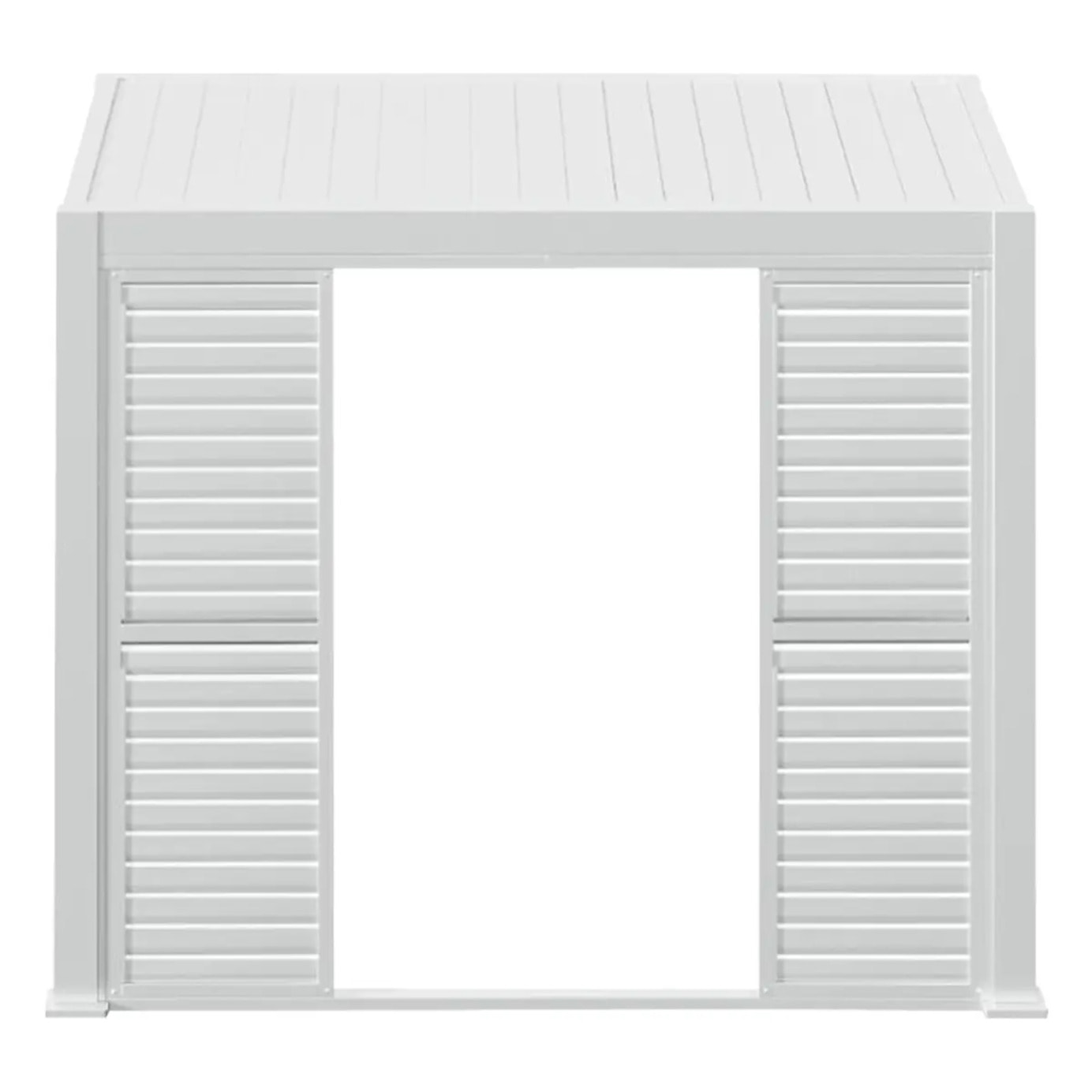 Persienne coulissante pour pergola bioclimatique "Evora" - 1/3 coté - 3,4 x 2,3m Blanc