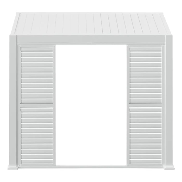 Persienne coulissante pour pergola bioclimatique "Evora" - 1/3 coté - 3,4 x 2,3m Blanc