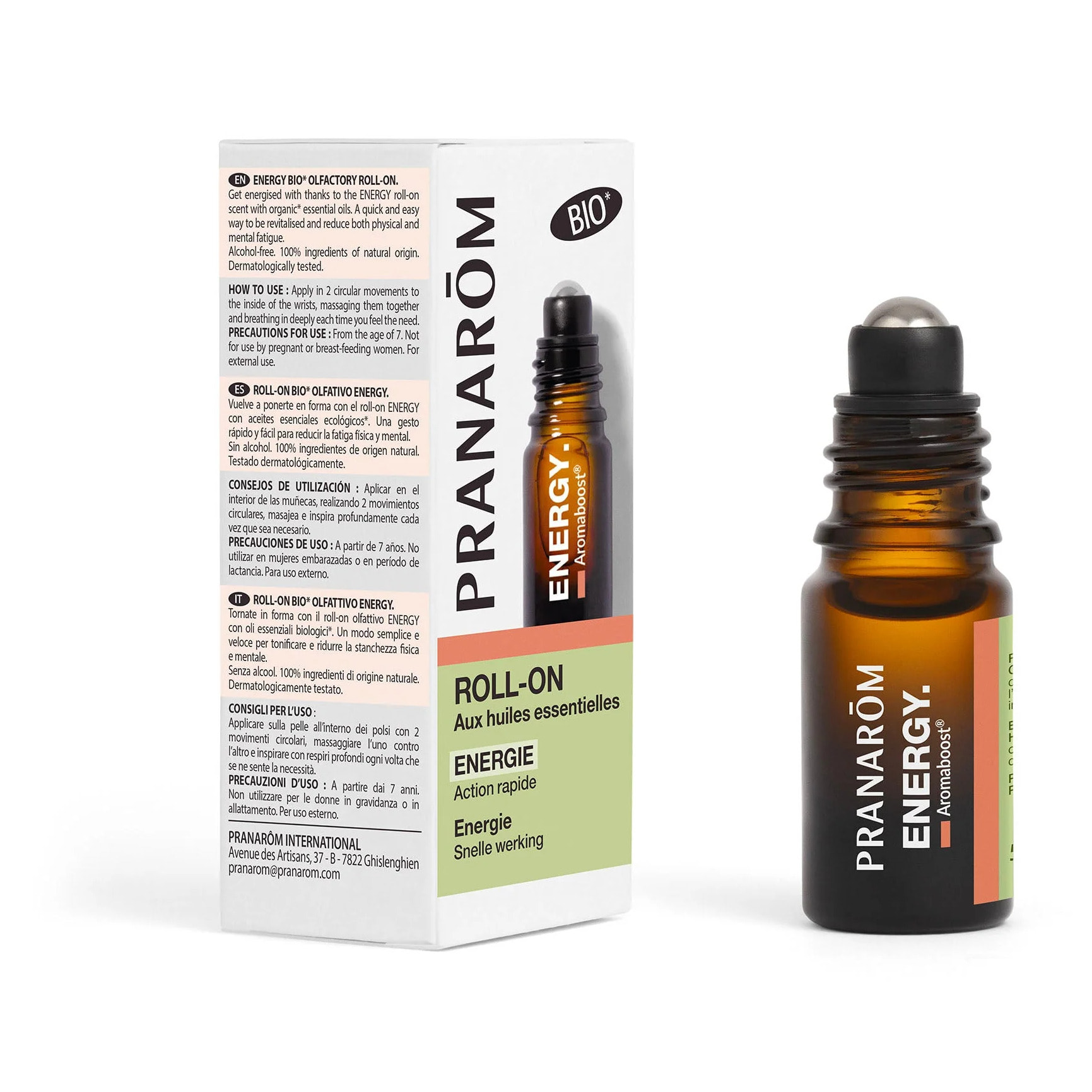 Pranarom - Roll-on Energy - Bio - 5 ml roller