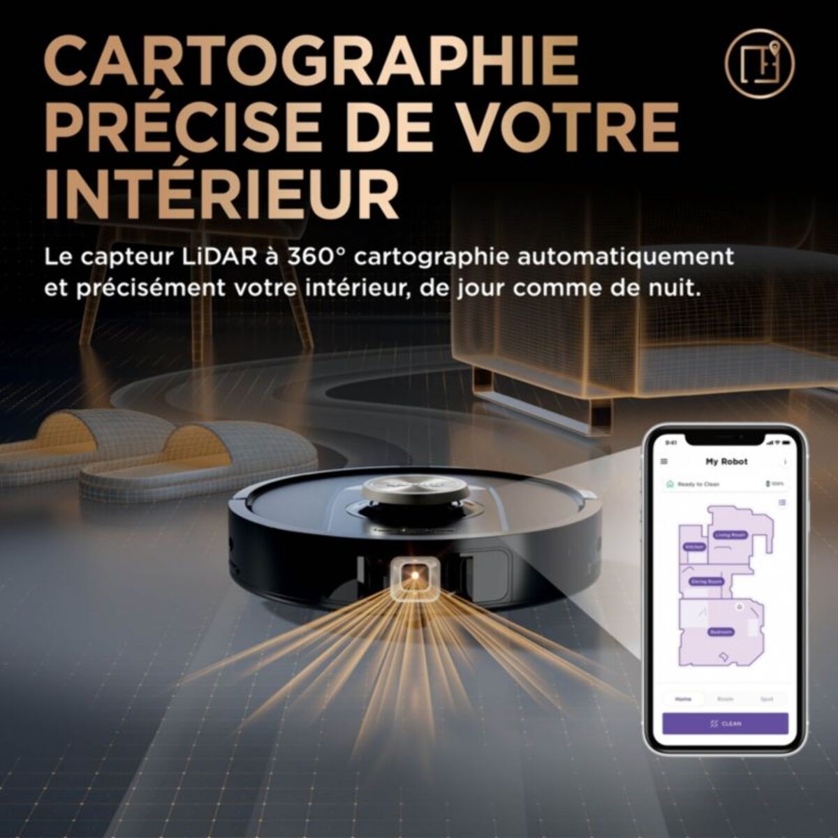 Robot Aspirateur Laveur SHARK PowerDetect RV2800ZEEU