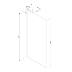 Bras de montage à gauche Walk-In, noir (SATLZAV1LC)