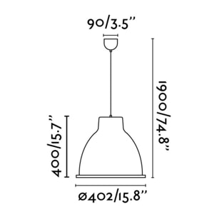 CHARLOTTE Lampe suspension blanche