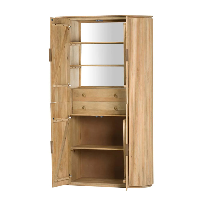 Cabinet Madera Mango Marron Myra 120x45x200 Cm