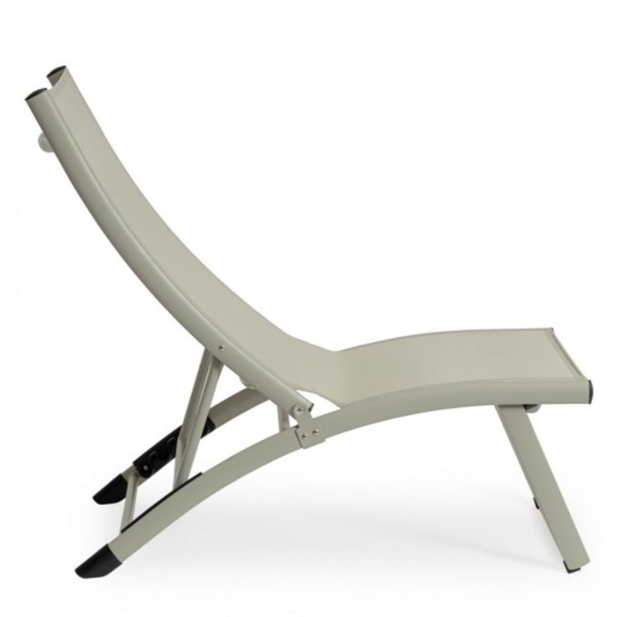 Set di 2 poltrone reclinabili TAYLOR in alluminio e textilene sabbia