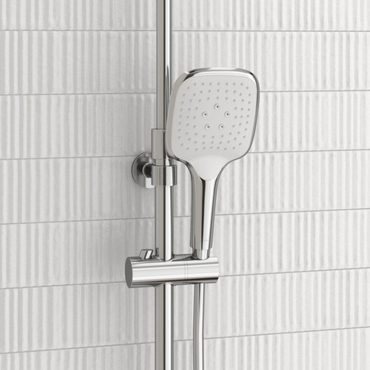 Pommeau de douche Emma chrome + flexible