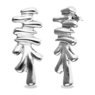 Pendiente RAÍCES PLATEADO U