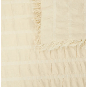 Nappe Ysel 150x250cm blanc chaud en coton