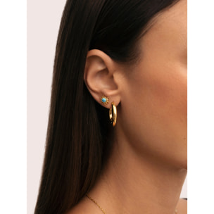 Pendiente Suelto Solea Acero Baño Oro