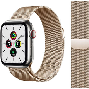 Bracelet ADEQWAT Apple Watch 42/44/45/49 mm titane Or