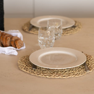Dessous de plat fibre de palmier ajouré - Naturel