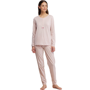 Pigiama donna lungo cotone riga Noidinotte
