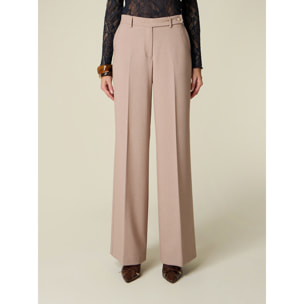 Oltre - Pantaloni palazzo tinto filo - Beige