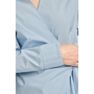 Camicia blu a doppio petto Meggan con dettagli Polo Club