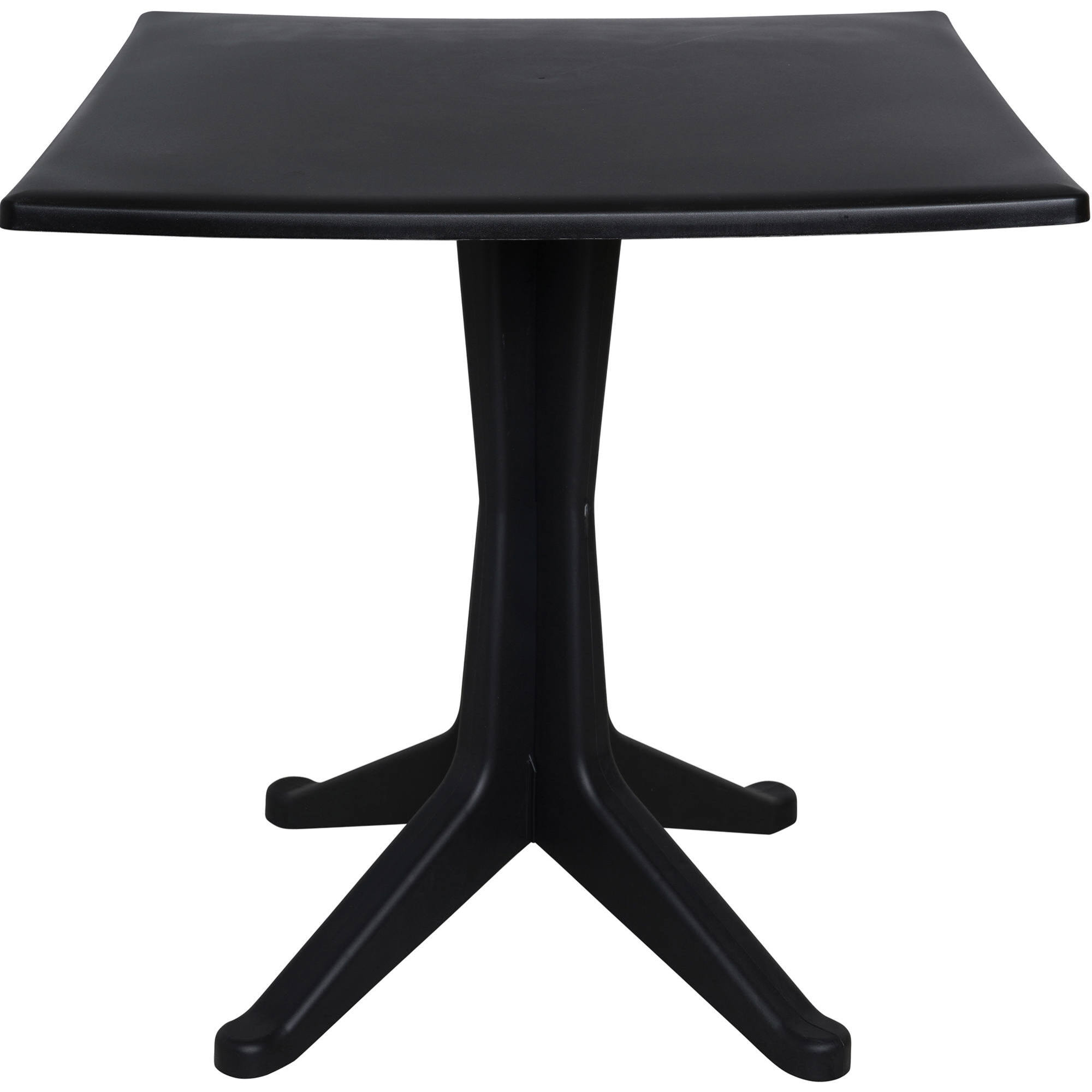 Tavolo da esterno Agostini, Ripiano quadrato fisso, Tavolino da giardino multiuso, 100% Made in Italy, 70x70h72 cm, Antracite