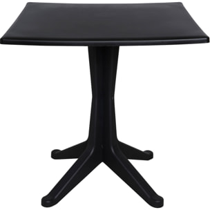 Tavolo da esterno Agostini, Ripiano quadrato fisso, Tavolino da giardino multiuso, 100% Made in Italy, 70x70h72 cm, Antracite
