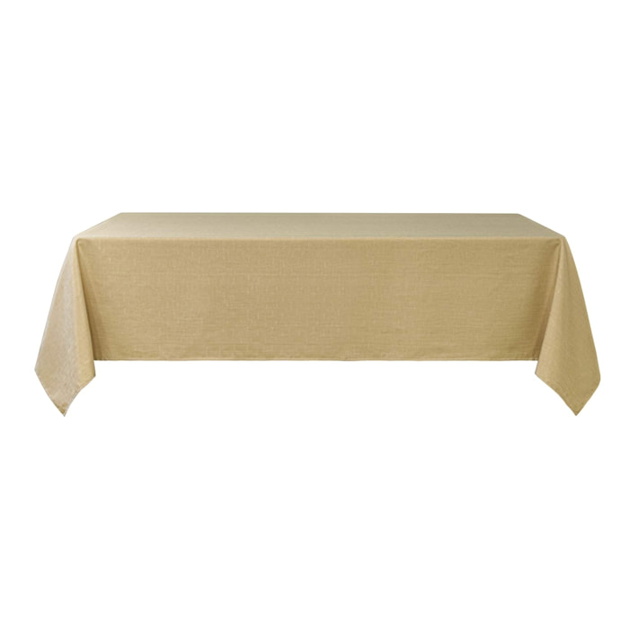 Nappe anti tâches et infroissable  -  - Effet chiné - Beige