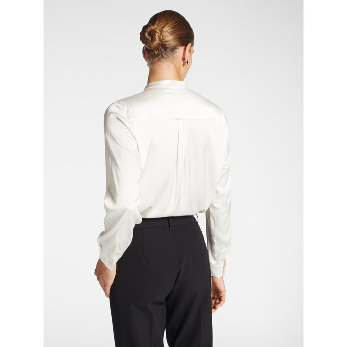 Elena Mirò - Blusa de raso - Blanco