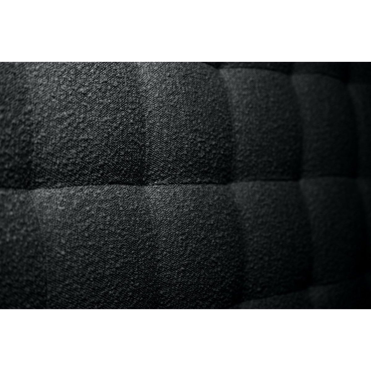Lit avec sommier et tête de lit capitonnée - Tissu bouclette au style chic - Adapté à tous les matelas, montage rapide - Rangement XXL