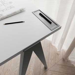 Escritorio Colmar blanco y gris 78x107x49 cm