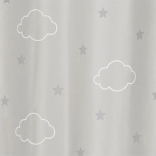 Rideau occultant enfant "Nuage" gris 140x250cm