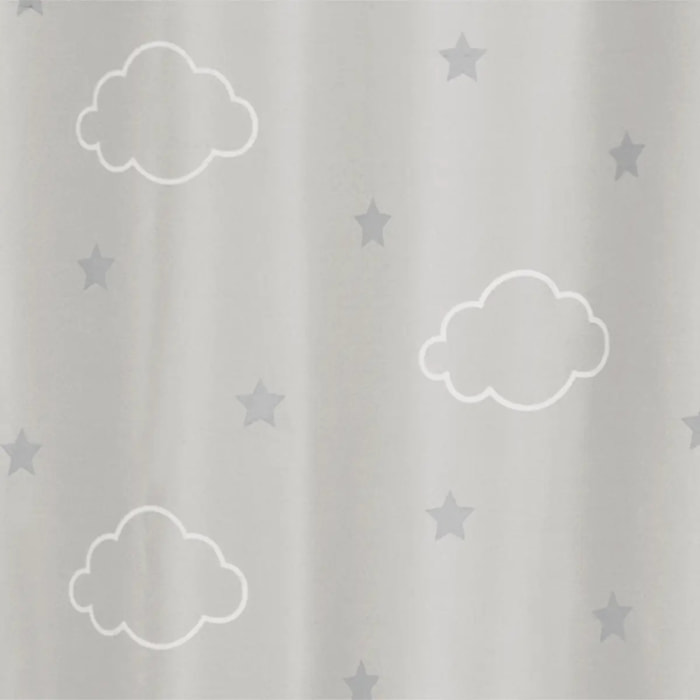 Rideau occultant enfant "Nuage" gris 140x250cm