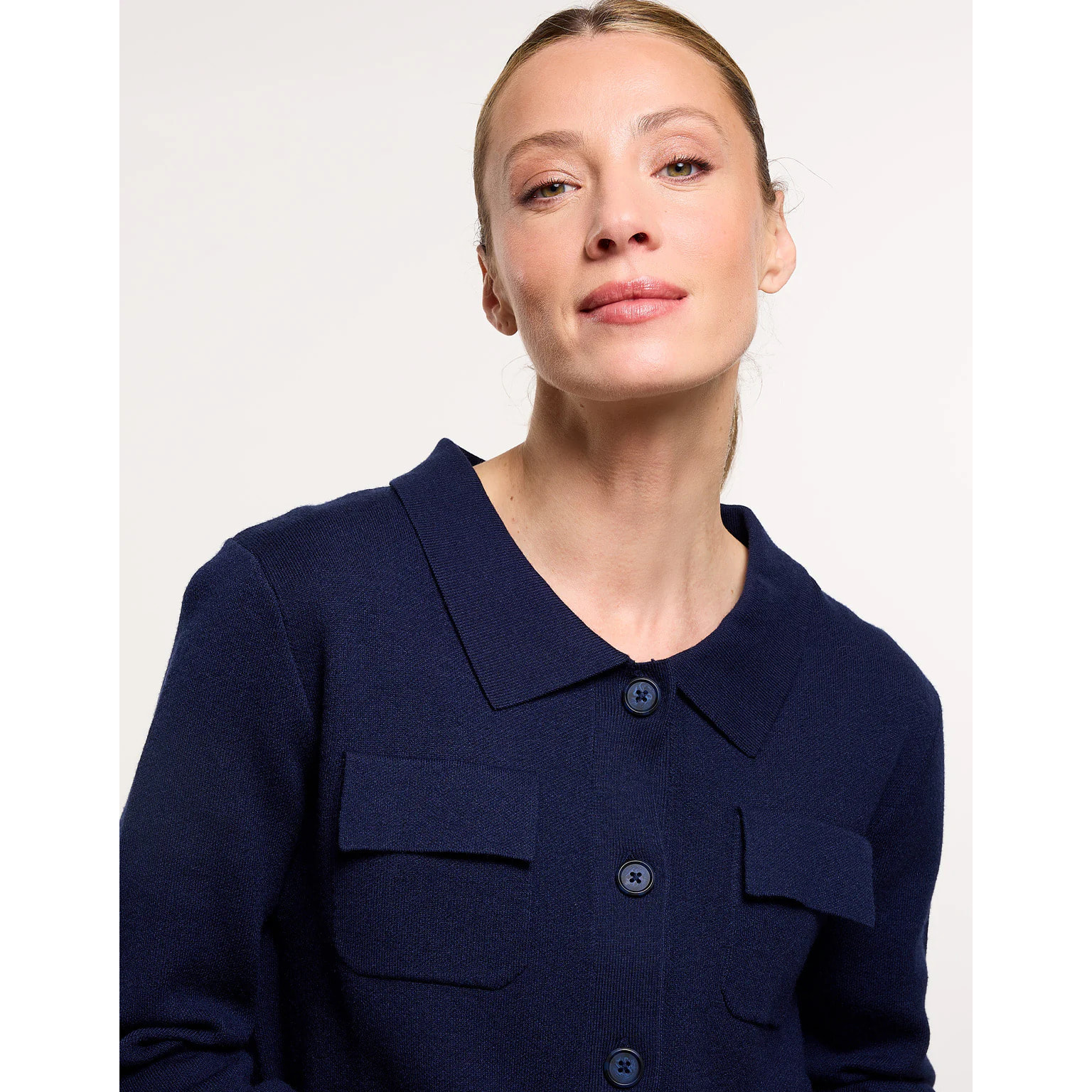 Chaqueta de Punto Azul Marino - Ramphara