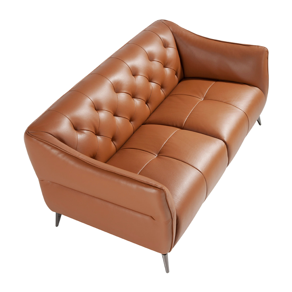 Sofá 2 plazas Angel Cerda en piel de vacuno 171x95x77cm