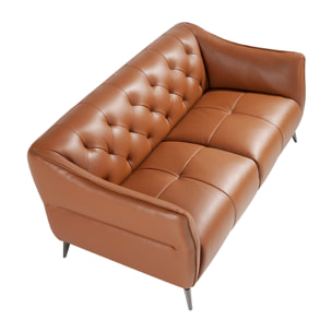 Sofá 2 plazas Angel Cerda en piel de vacuno 171x95x77cm