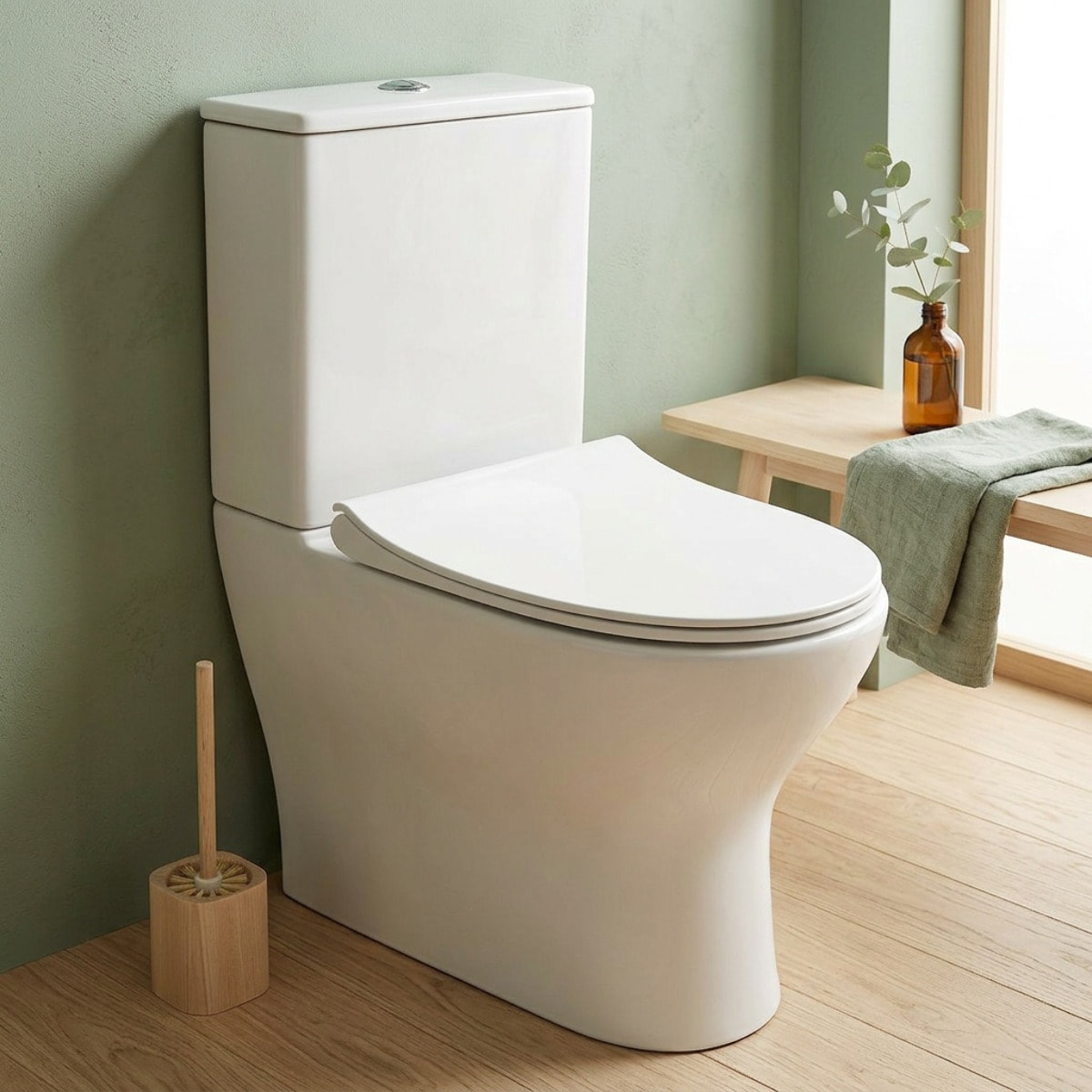 Combi WC à poser sans bride, avec abattant slim softclose - remplissage par le côté (EUR990)