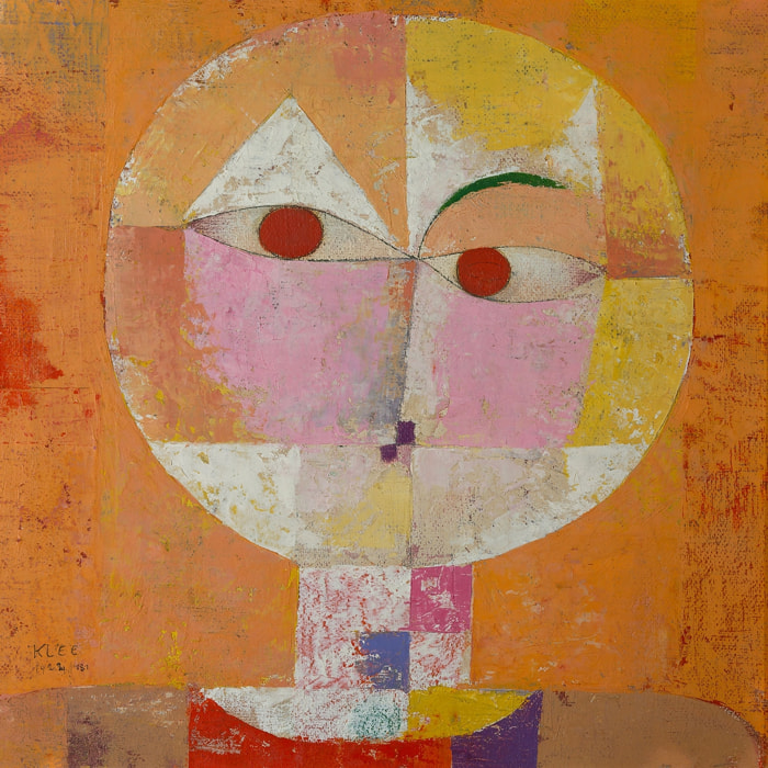 Tableau d'art classique Senecio de Paul Klee Tableau verre acrylique