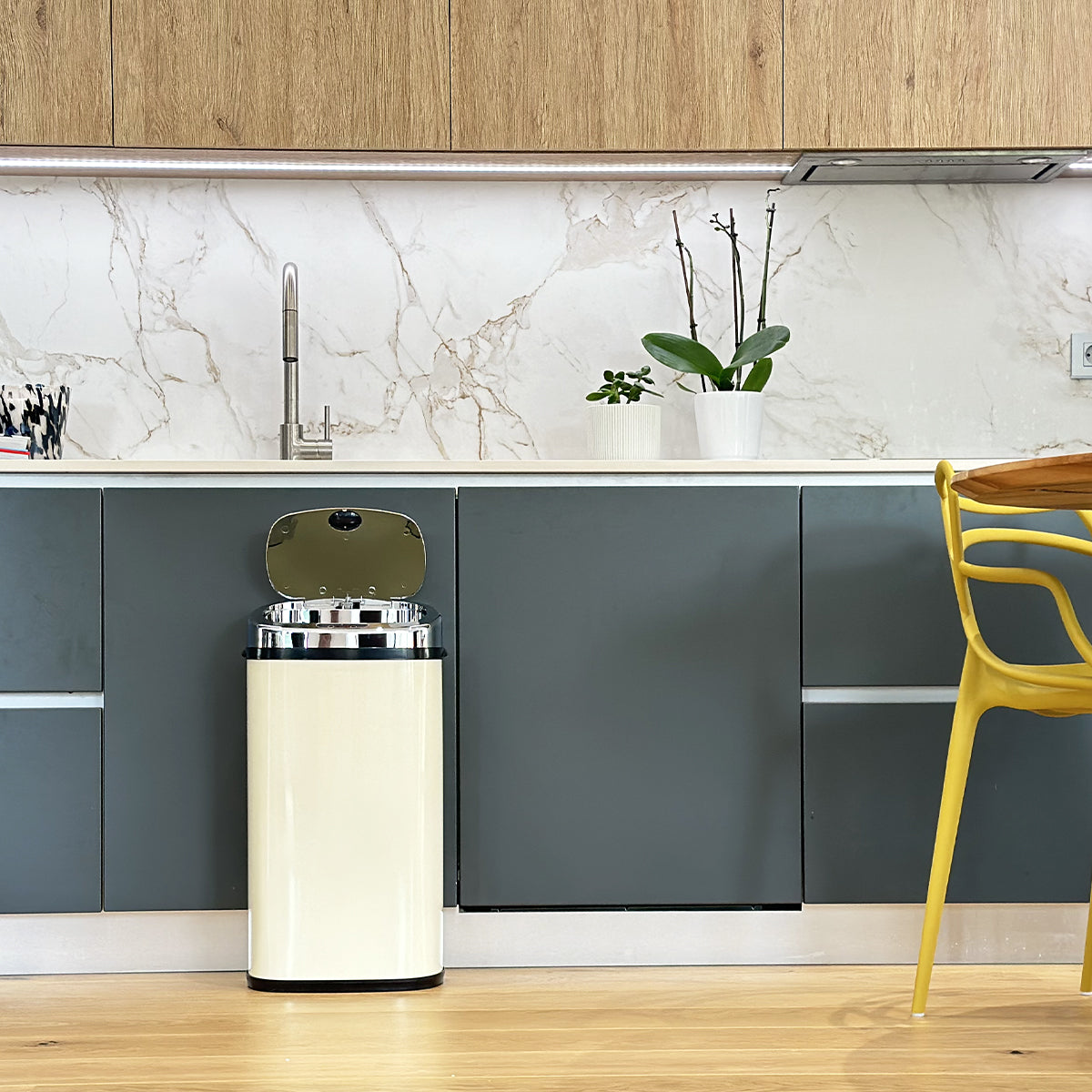 Poubelle automatique inox LARGO 42L