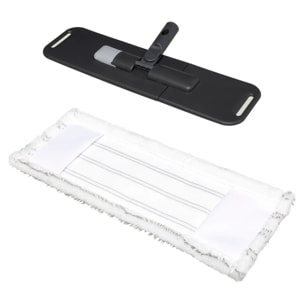 Tête de balai microfibre "Click & Clean" gris