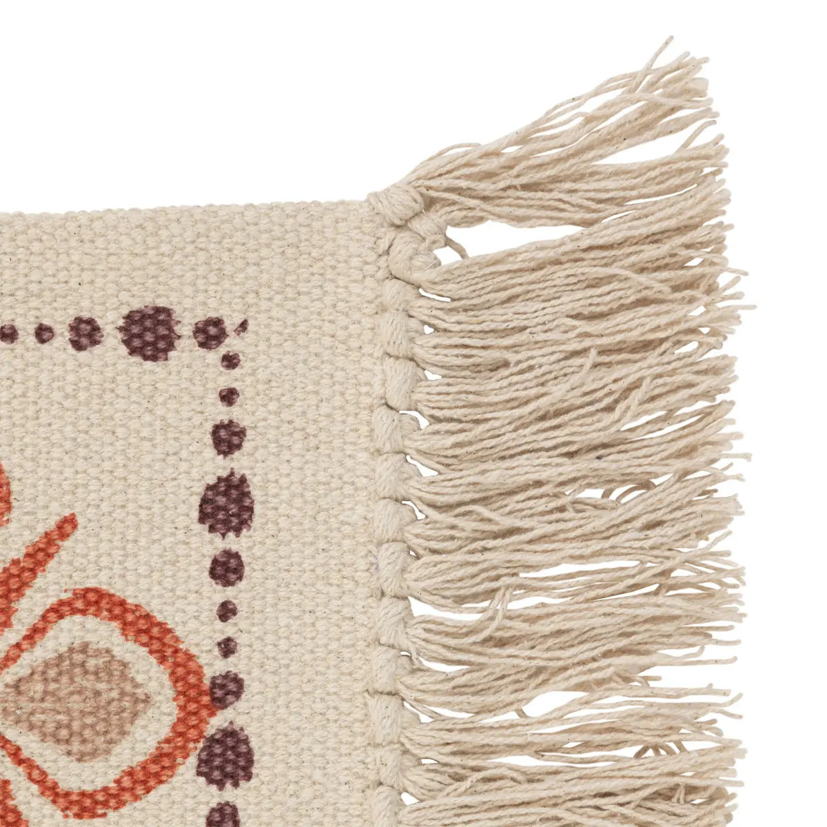 Tapis "Ikat" coton tufté ivoire 120x170cm