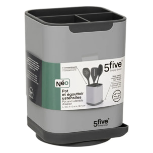 Égouttoir à couverts/ustensiles "Néo" gris