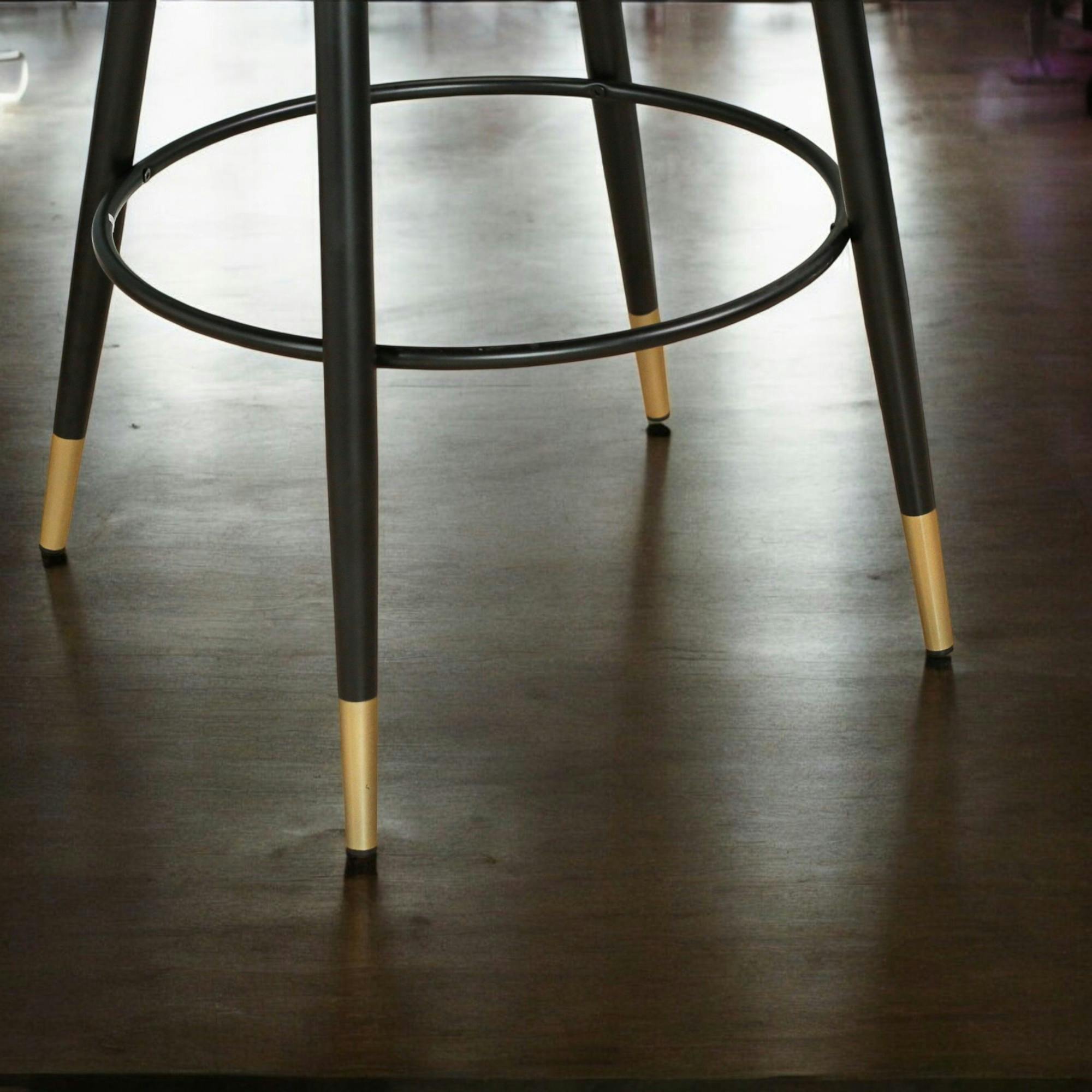 Chaise de bar coquillage velours doré (lot de 2) HAWAI