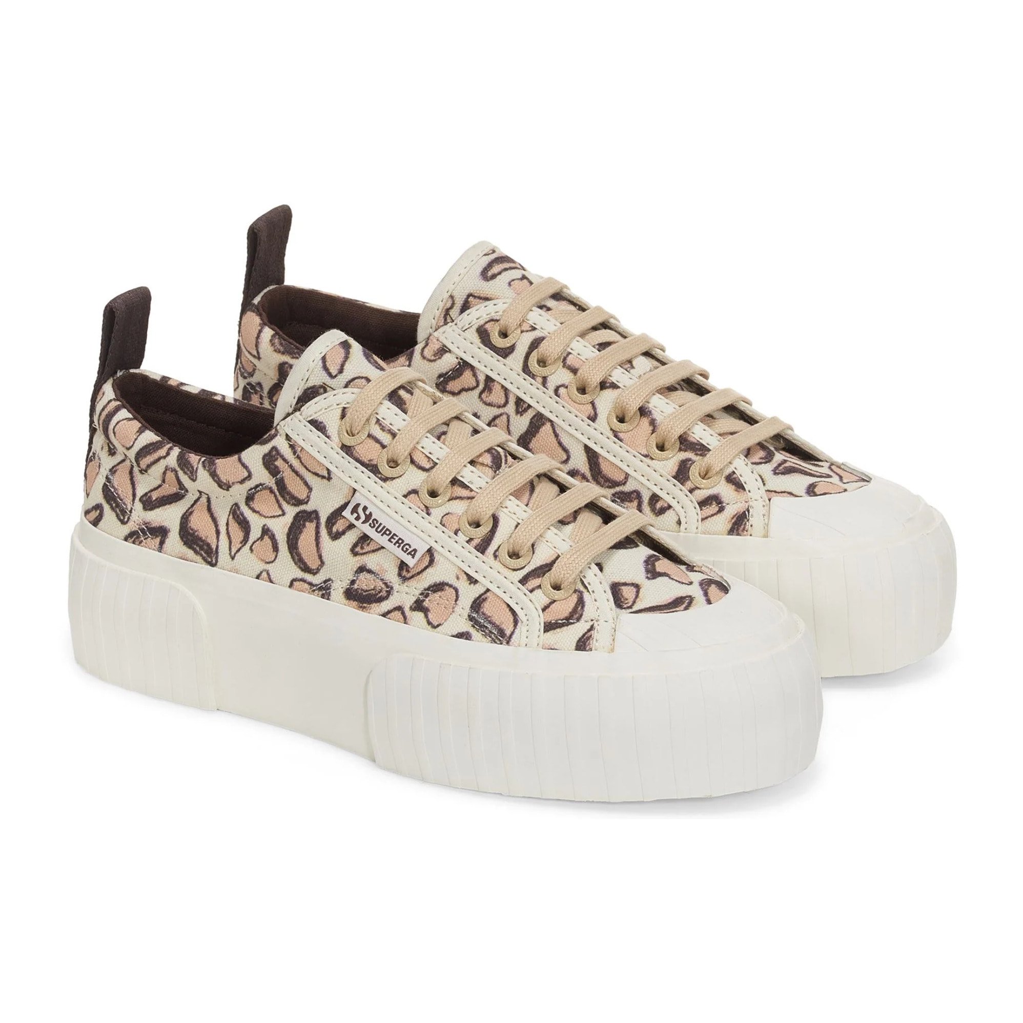 Sneakers Superga Donna Beige 2631 PLATFORM GIRAFFA PRINT